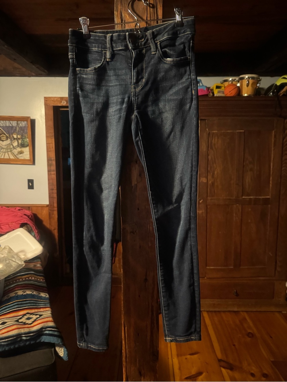 American Eagle Outfitters Dark Blue Women's Skinny Jeans